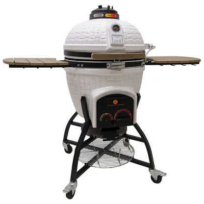 Vision Grills Elite Series XR402 Deluxe Kamado White - AP1-T11 - BetterPatio.com