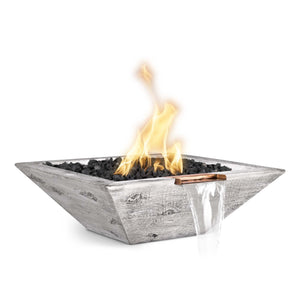 The Outdoor Plus 24" Maya Wood Grain Fire and Water Bowl