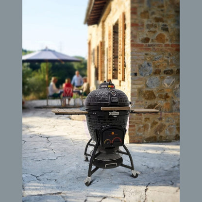 Vision Grills Elite Series XR402 Deluxe Kamado Black - AP1-T10 - BetterPatio.com