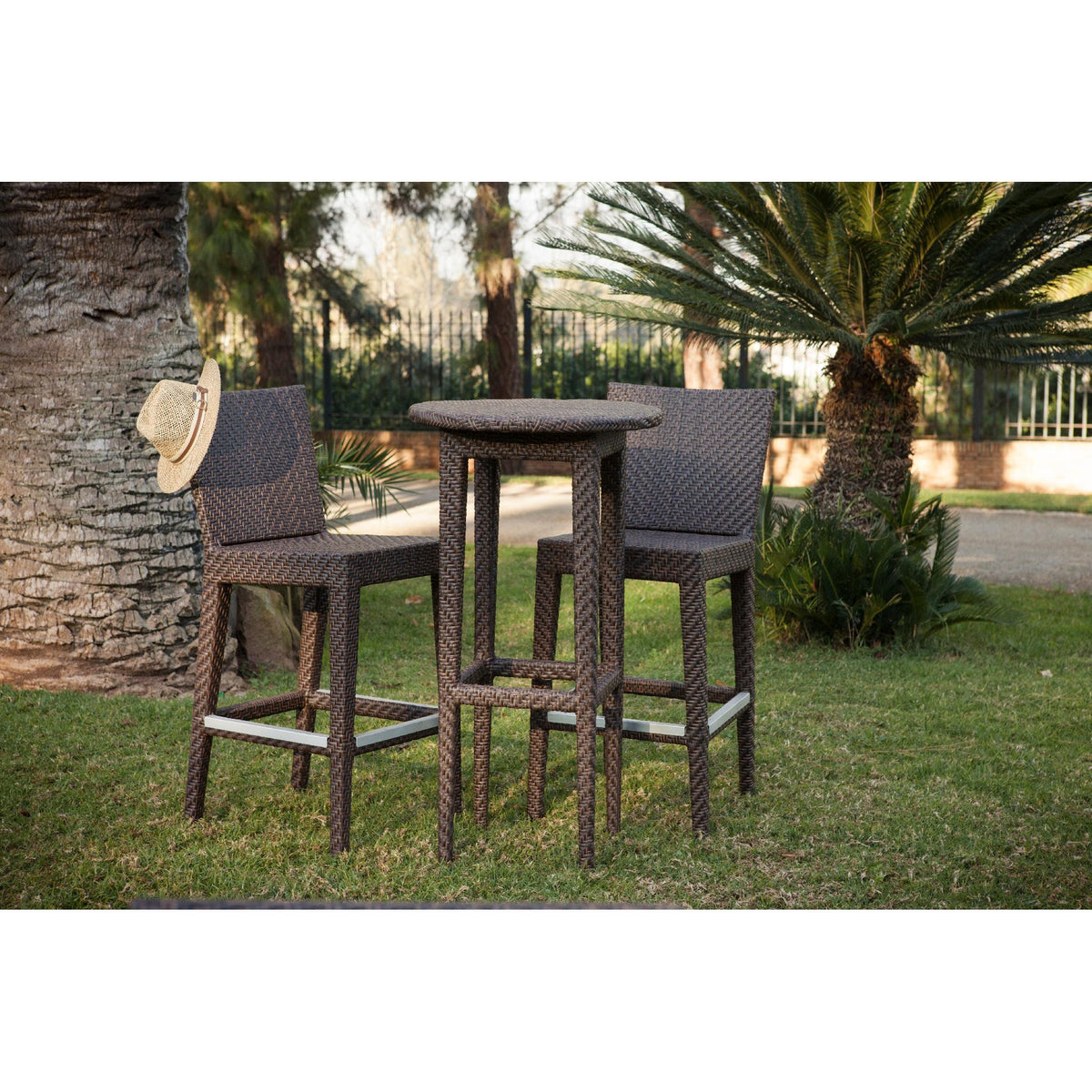 Hospitality Rattan Soho 3 piece Pub Set 3 PC SET-903-P - BetterPatio.com