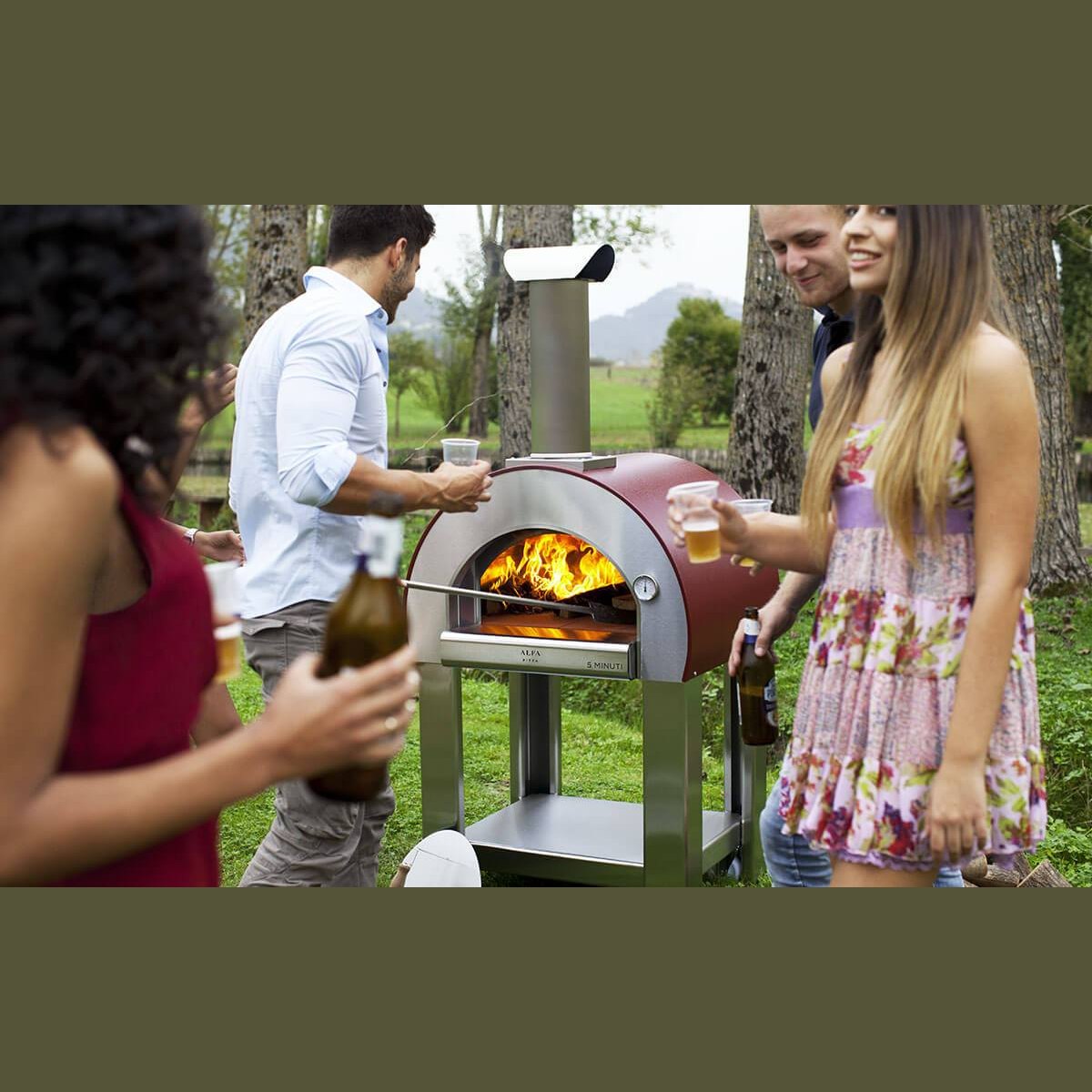 Alfa Pizza OvensAlfa 5 Minuti Pizza Oven FX5MIN-LRAM-T+BF-5MINUTI-NER- BetterPatio.com