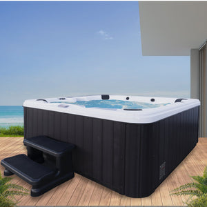 American SpasAmerican Spas Customizable 6 Person Hot Tub with Ozonator and Built In Speaker AM745 AMZ756B- BetterPatio.com