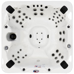 American SpasAmerican Spas Customizable 7 Person Hot Tub with Ozonator and Built In Speaker AM756 AMZ756B- BetterPatio.com