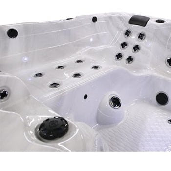 American SpasAmerican Spas Customizable 7 Person Hot Tub with Ozonator and Built In Speaker AM756 AMZ756L- BetterPatio.com