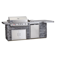 Bull Outdoor 8 Foot L-Shaped Outdoor Kitchen BBQ Island