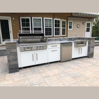 Summerset Sizzler 26 SIZ26 - White outdoor cabinets granite countertops full outdoor kitchen