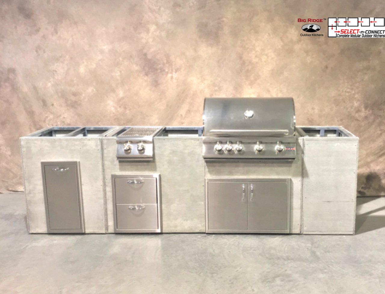 10 Foot Linear DIY Outdoor Kitchen with Blaze Appliances