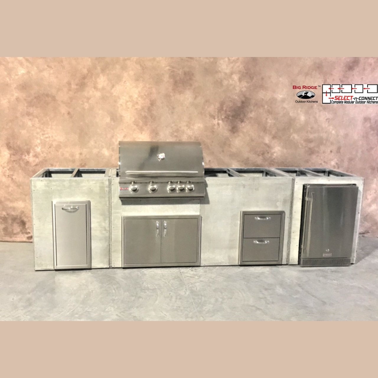 11 Foot DIY Linear Outdoor Kitchen with Blaze Appliances // BetterPatio.com