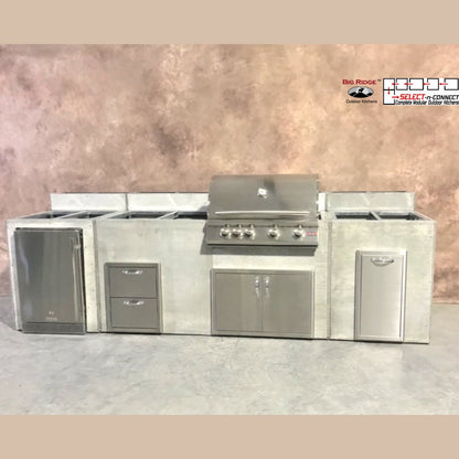 11 Foot DIY Linear Outdoor Kitchen with Blaze Appliances // BetterPatio.com