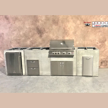 11 Foot DIY Linear Outdoor Kitchen with Blaze Appliances // BetterPatio.com