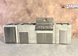 Big Ridge Outdoor Kitchens11 Foot Robin Ready To Finish Linear Outdoor Kitchen with Blaze Appliances Robin-R-BLZ- BetterPatio.com