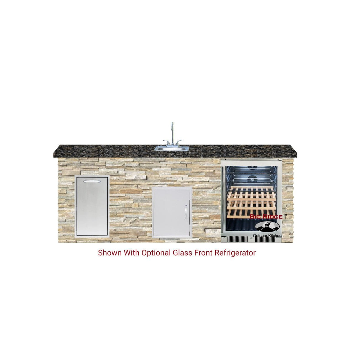 8 Foot Luxury Bar Island with Blaze Appliances // BetterPatio.com