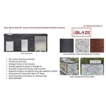 8 Foot Luxury Bar Island with Blaze Appliances // BetterPatio.com