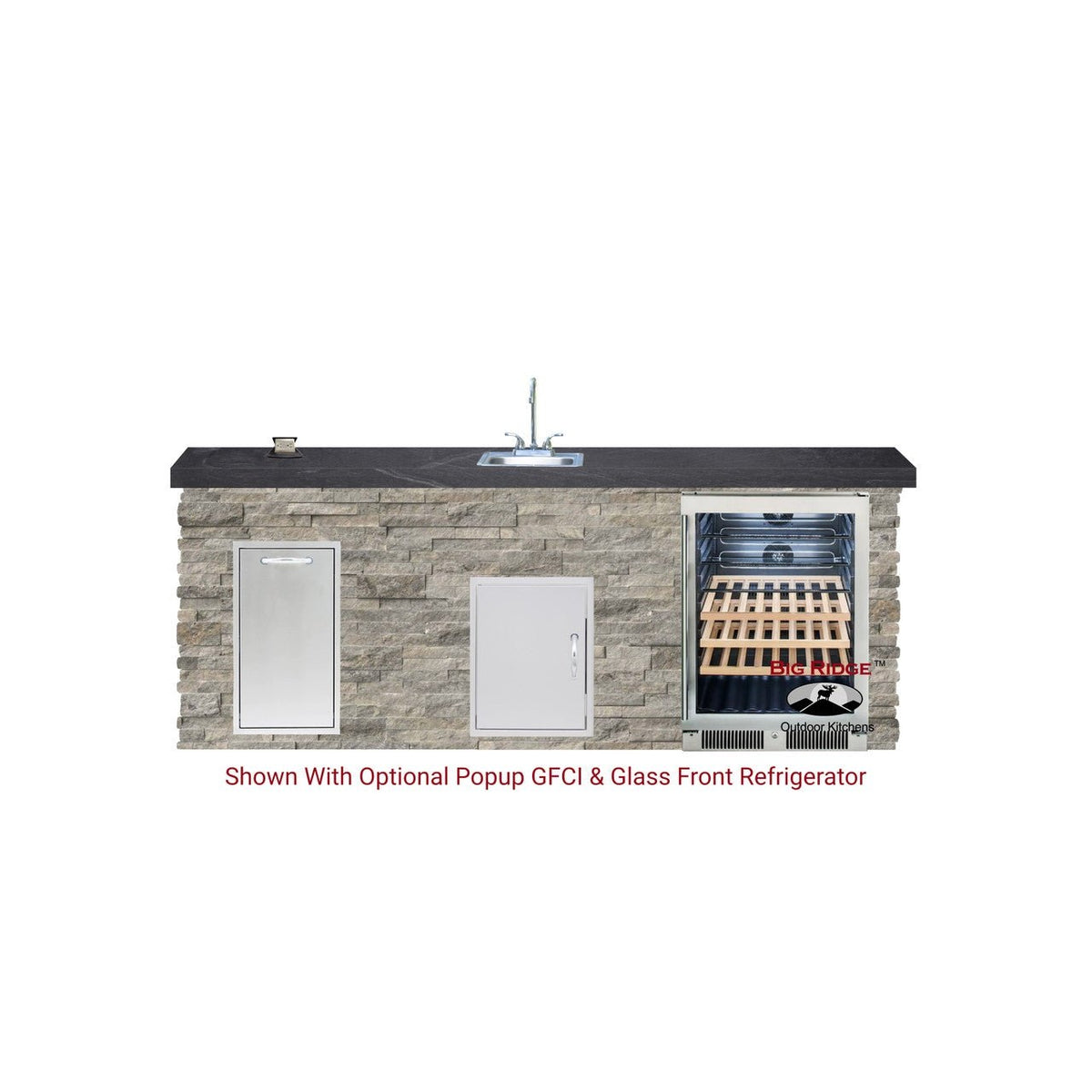 8 Foot Luxury Bar Island with Blaze Appliances // BetterPatio.com