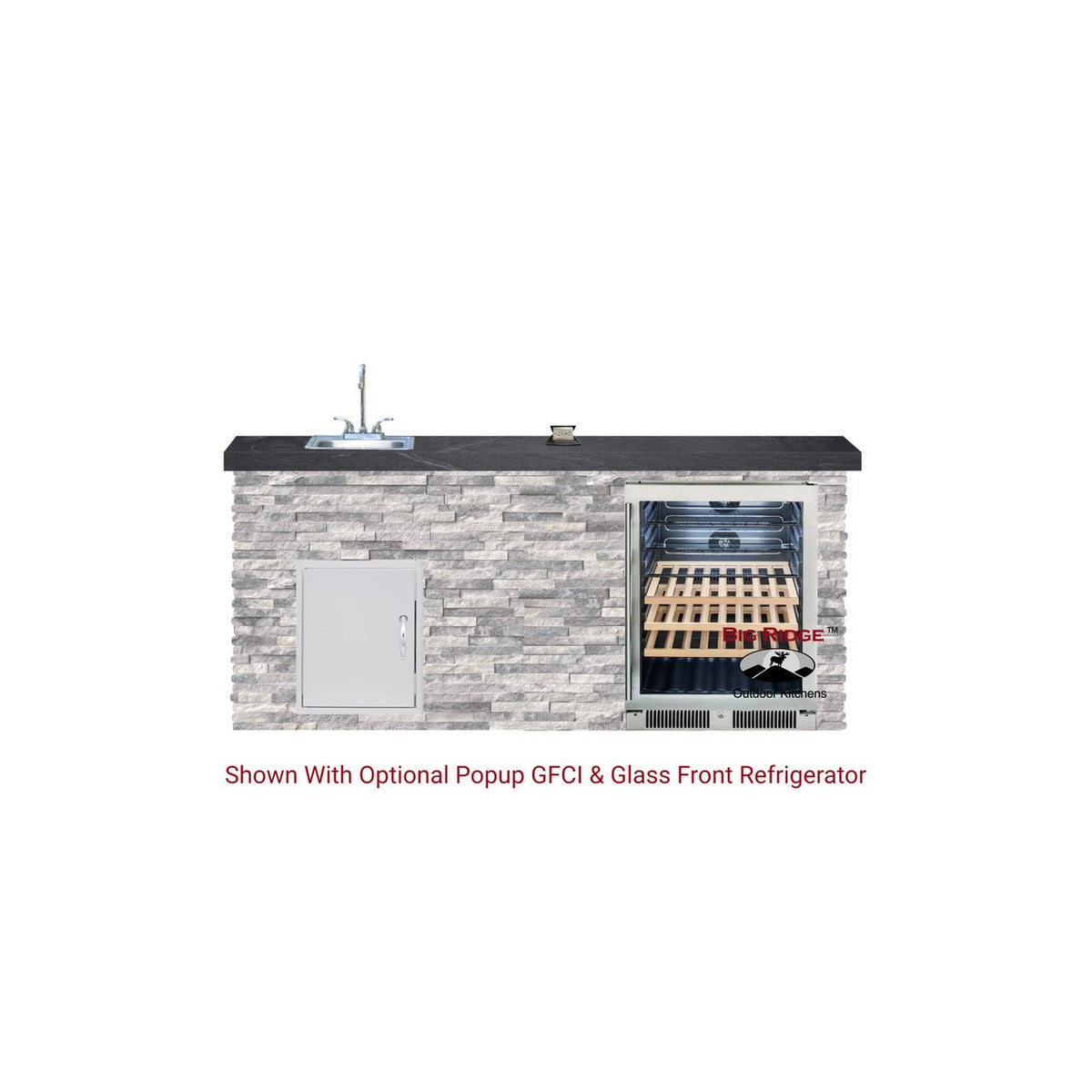 Big Ridge Outdoor KitchensBig Ridge Outdoor Kitchens Blaze Quick Ship 72" Premium Finished Outdoor Kitchen PKG 11 BLZ-QSHIP11_L- BetterPatio.com