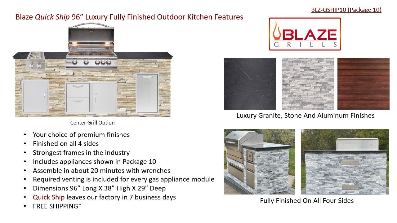 Big Ridge Outdoor KitchensBig Ridge Outdoor Kitchens Blaze Quick Ship 96