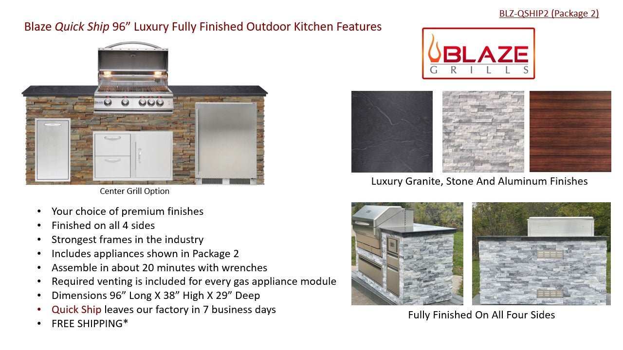 Big Ridge Outdoor KitchensBig Ridge Outdoor Kitchens Blaze Quick Ship 96