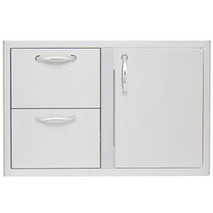 Blaze 32 Inch Access Door & Double Drawer Combo BLZ-DDC-R
