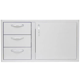 Blaze 39-Inch Access Door & Triple Drawer Combo BLZ-DDC-39-R
