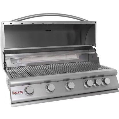 BlazeBlaze 40 Inch 5-Burner Premium LTE Gas Grill With Rear Burner and Built-in Lighting System BLZ-5LTE2-LP- BetterPatio.com