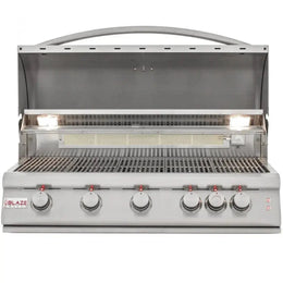 Blaze 40 Inch 5-Burner Premium LTE Gas Grill With Rear Burner and Built-in Lighting System