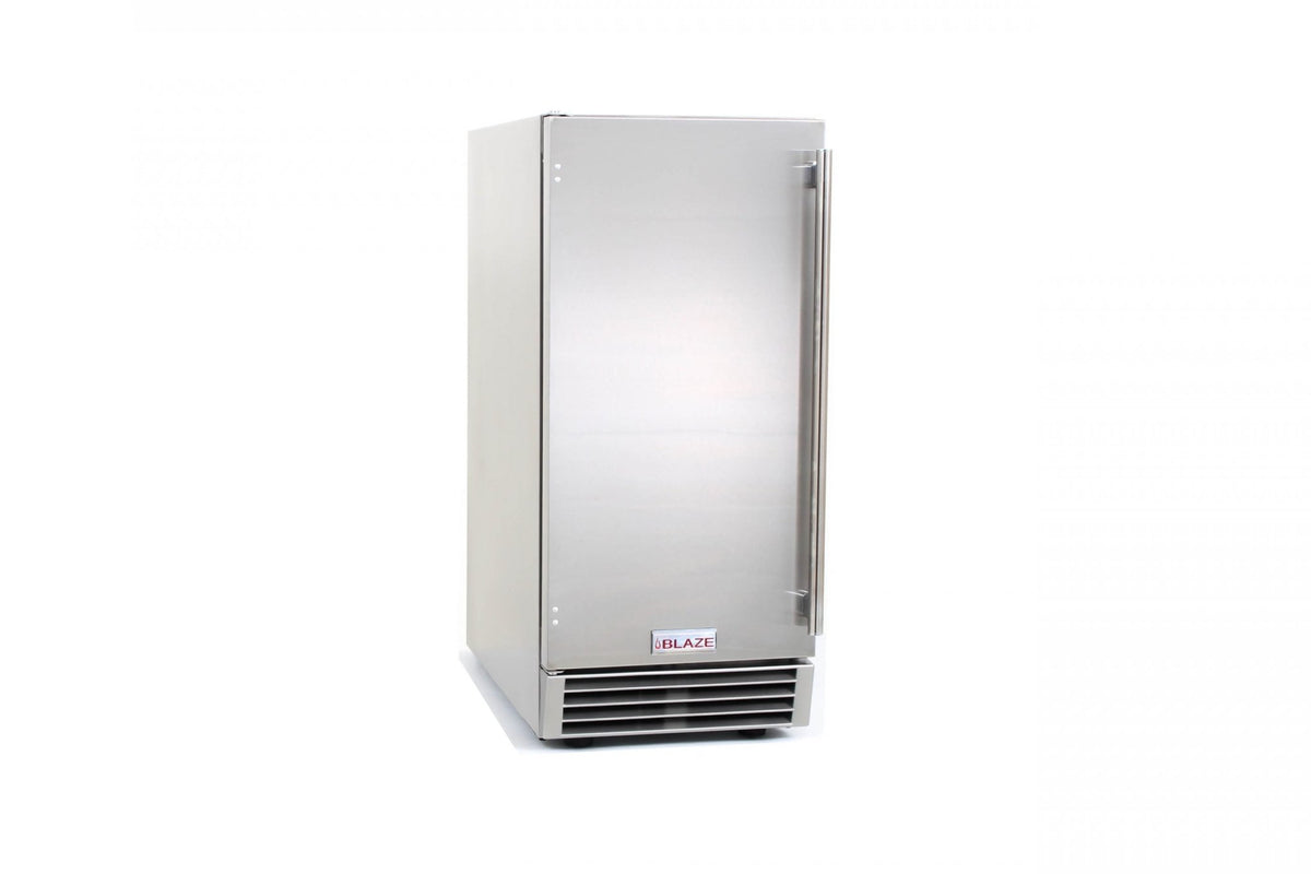 BlazeBlaze 50 LB. 15-Inch Outdoor Ice Maker with Gravity Drain BLZ-ICEMKR-50GR- BetterPatio.com