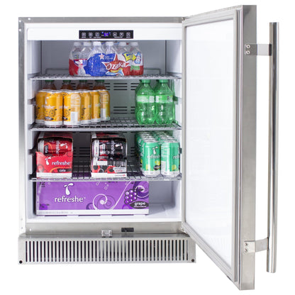BlazeBlaze Outdoor Rated Stainless 24-Inch Refrigerator 5.2 cu. ft. BLZ-SSRF-50DH- BetterPatio.com