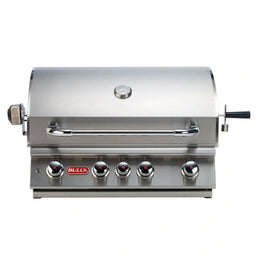 Bull Angus 30-Inch Drop In Grill with Four Burners, 75,000 BTUs with Lights, Rotisserie