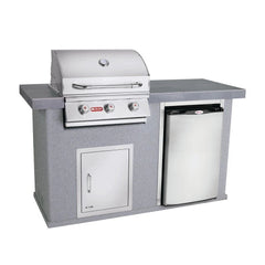 Bull Outdoor 6.5 Foot El Mundo Grill Island with Grill and Refrigerator