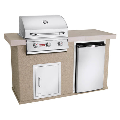 BullBull BBQ 6.5 Foot El Mundo Grill Island with Grill and Refrigerator 31074- BetterPatio.com