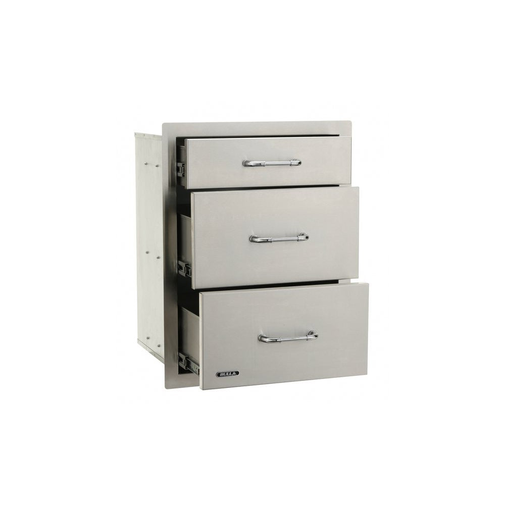 BullBull BBQ Stainless Steel Triple Drawer System 58110 58110- BetterPatio.com