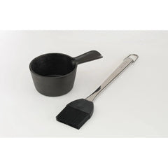Bull Cast Iron Sauce Pot with Basting Brush - Stainless handle Silicone Head 24129