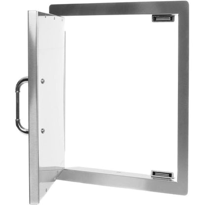 BullBull Left Hinge SS Vertical Single Door with Towel Holder 98552 98552- BetterPatio.com