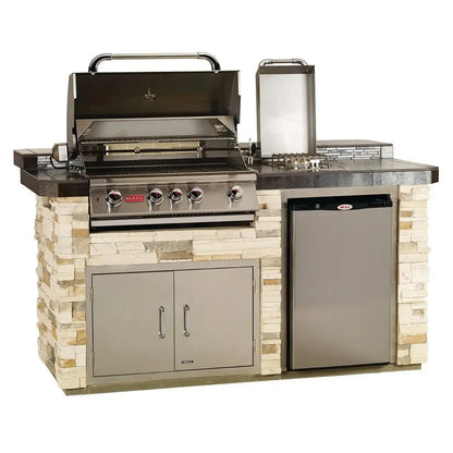 BullBull Outdoor 6 Foot Customizable Kitchen Island Power Q with Grill 31008- BetterPatio.com
