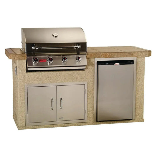 BullBull Outdoor 6 Foot Customizable Kitchen Island Power Q with Grill 31008- BetterPatio.com