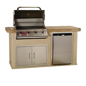 BullBull Outdoor 6 Foot Customizable Kitchen Island Power Q with Grill 31008- BetterPatio.com