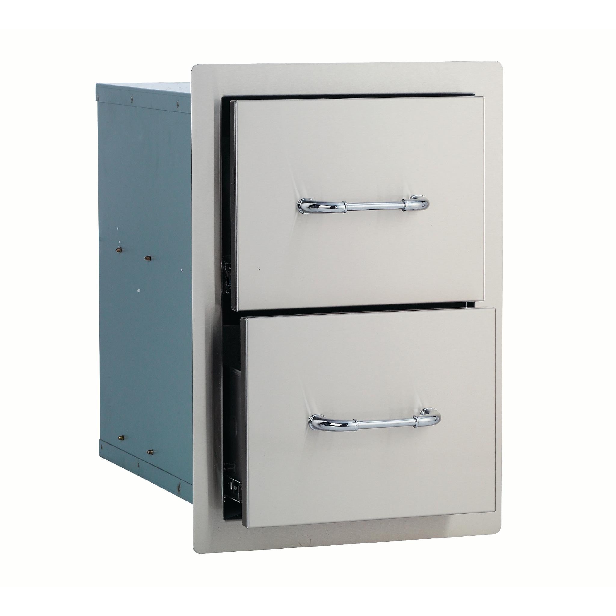 BullBull Stainless Steel Double Drawer 56985 56985- BetterPatio.com