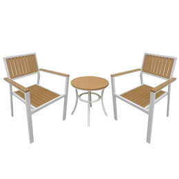 Blue Wave Patio Furniture Set with White Frame NU6799