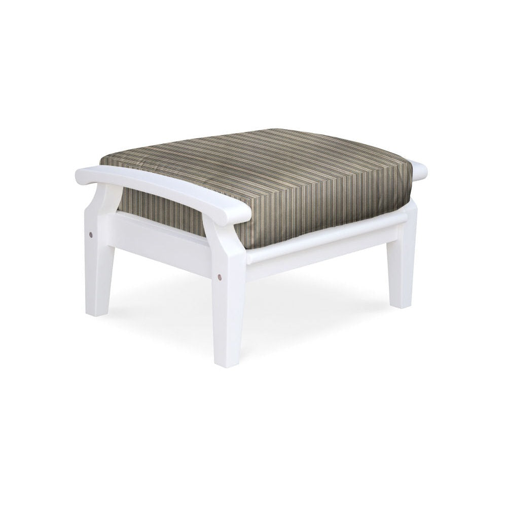Douglas Nance Cayman White Deep Seating Ottoman DN2204W - BetterPatio.com