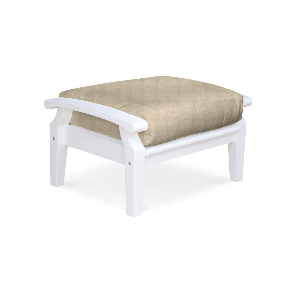 Douglas Nance Cayman White Deep Seating Ottoman DN2204W - BetterPatio.com