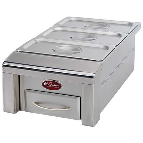 Cal FlameCal Flame 12" Drop in Food Warmer with 3 Holding Pans BBQ07888P BBQ07888P- BetterPatio.com