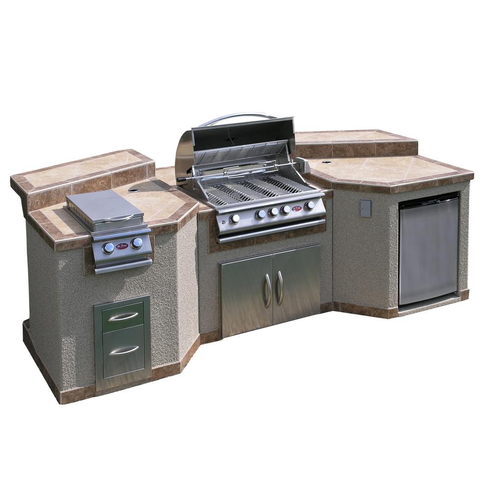 Cal FlameCal Flame 3 Piece Outdoor Kitchen Island - e3100 e3100- BetterPatio.com