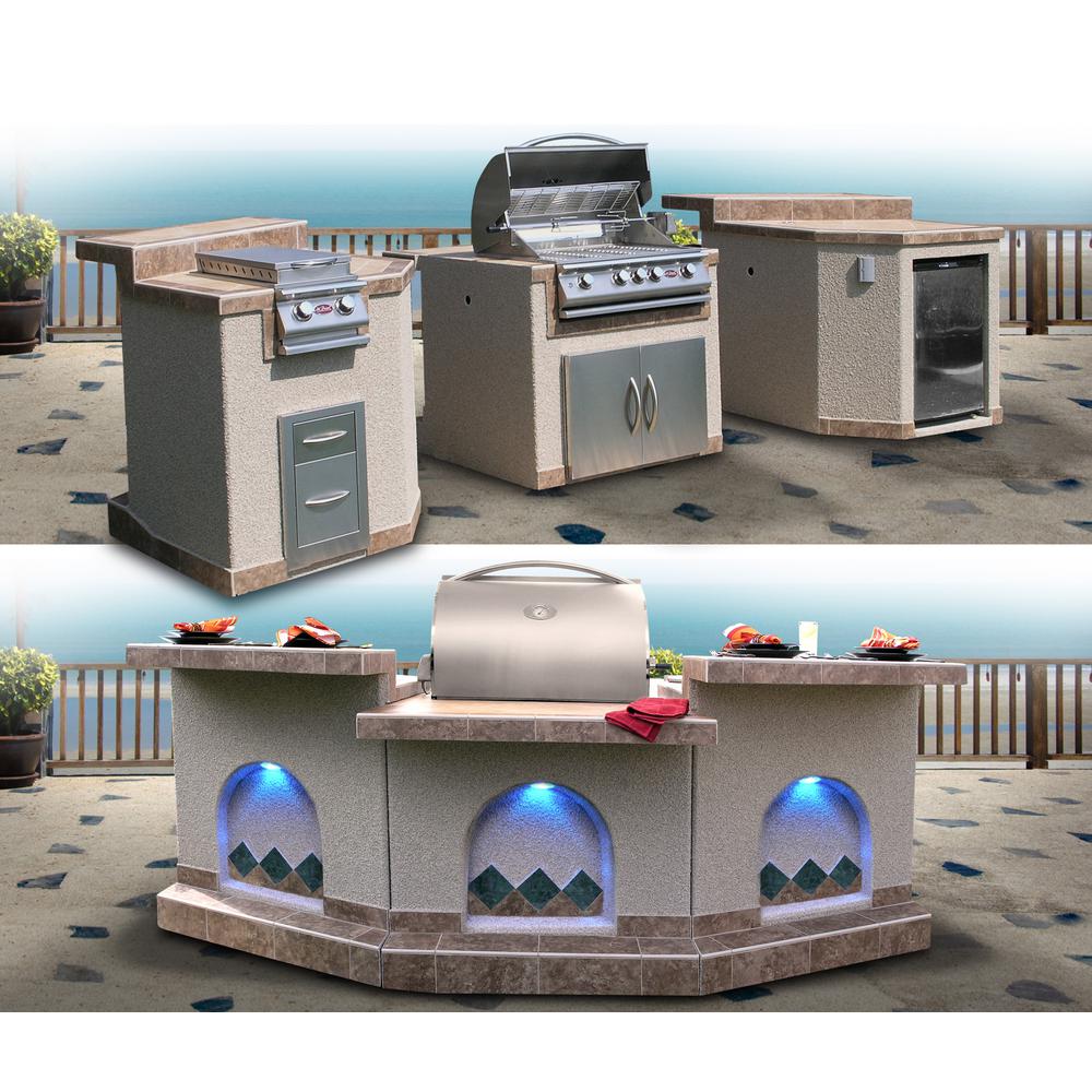 Cal FlameCal Flame 3 Piece Outdoor Kitchen Island - e3100 e3100- BetterPatio.com