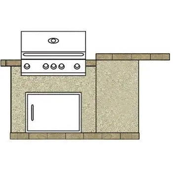 Cal FlameCal Flame 4 Ft. BBQ Island BBK402 LBK-402- BetterPatio.com