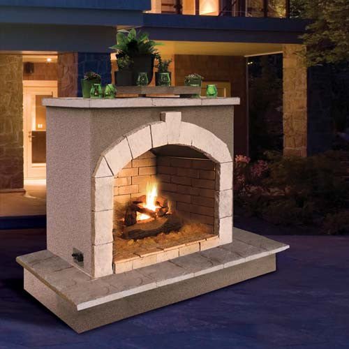 Cal Flame 72 inch Outdoor Fireplace FRP-906-3 - BetterPatio.com