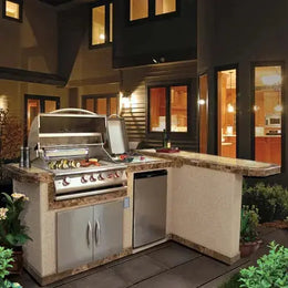 Cal Flame Malibu Q 8 Ft. BBQ Island L-Shaped - BBK830