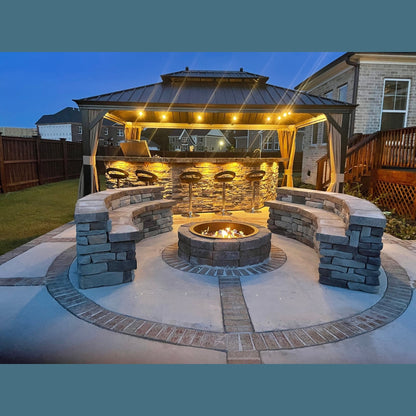 Cal Flame 15 foot Grand Pavilion Customizable BBQ Island GPV3100 // BetterPatio.com