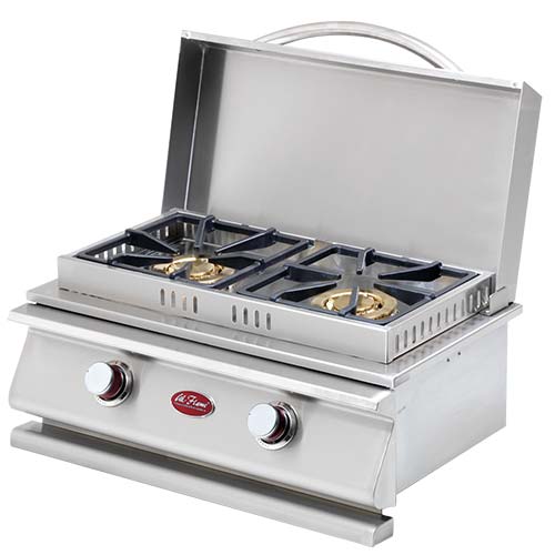 Cal FlameCal Flame Deluxe Double Side by Side Side Burners with LED Lights BBQ19954P BBQ19954P- BetterPatio.com