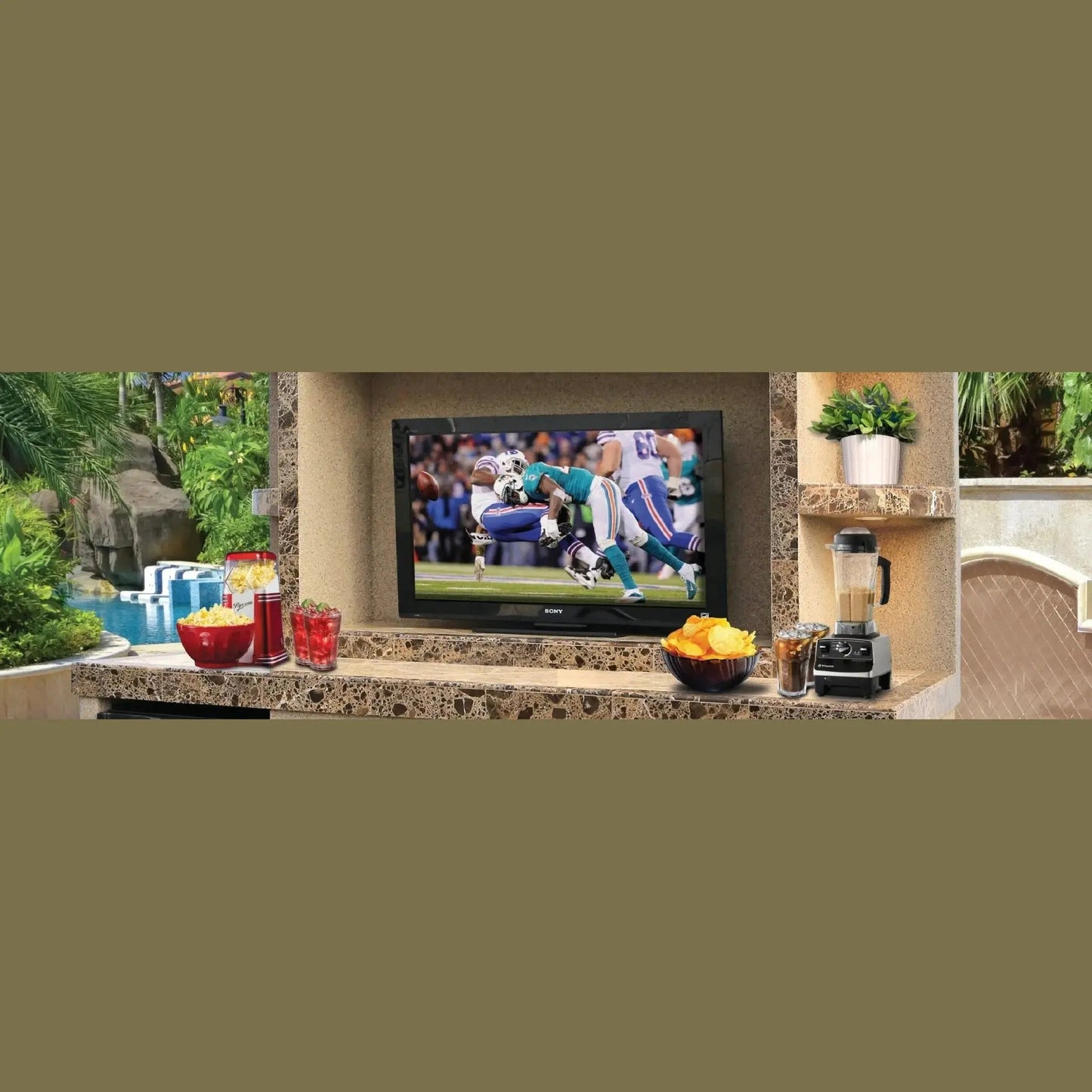 Cal FlameCal Flame Outdoor Entertainment Center ODC-1 Paradise ODC-1 Paradise- BetterPatio.com