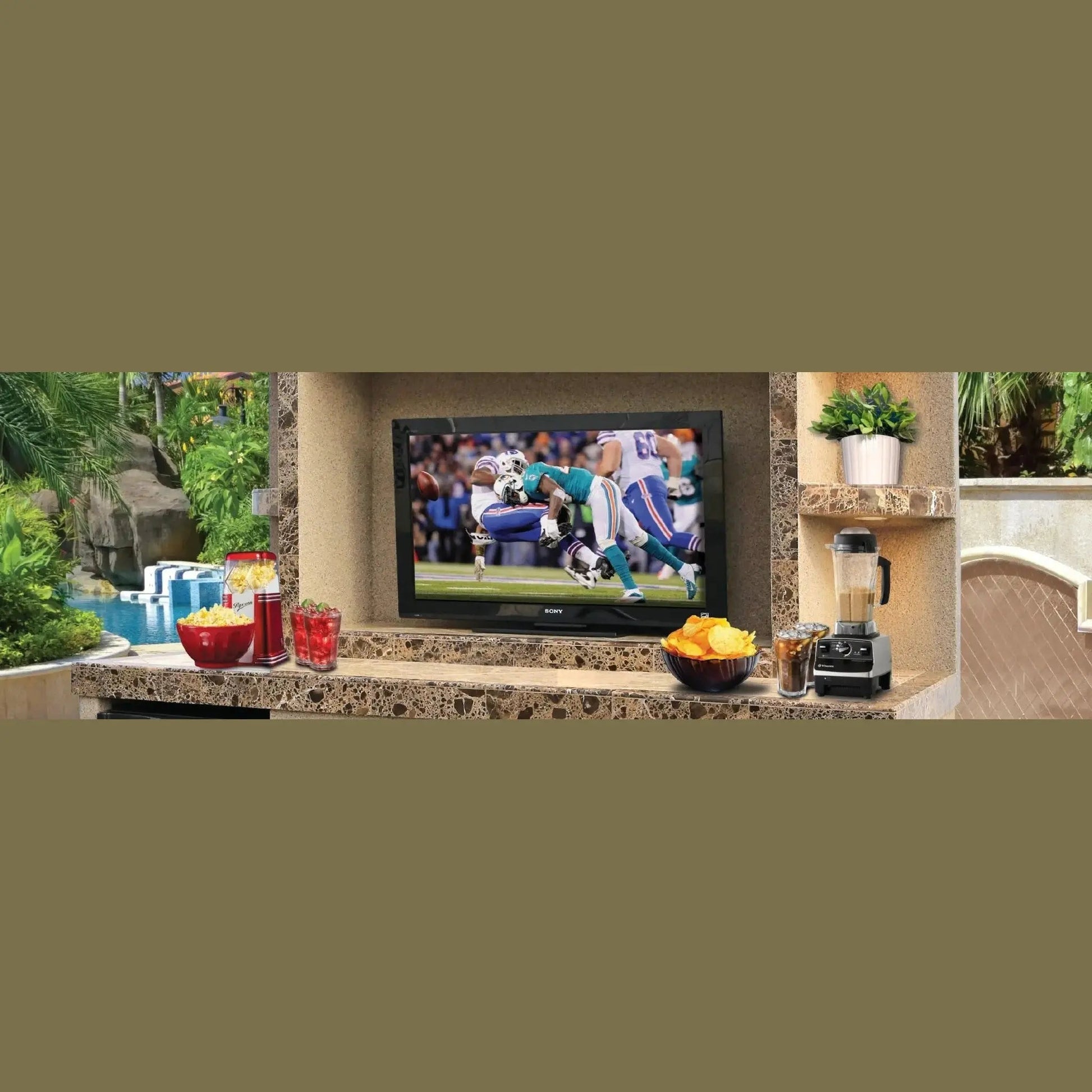 Cal FlameCal Flame Outdoor Entertainment Center ODC-1 Paradise ODC-1 Paradise- BetterPatio.com